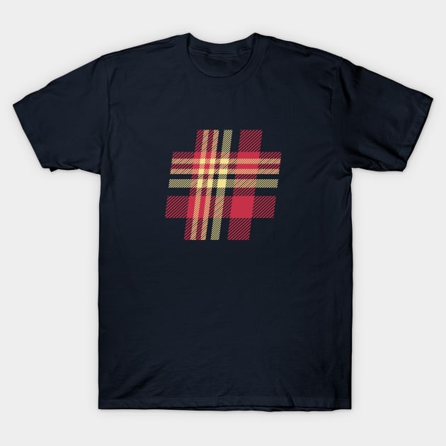 Plaid Hashtag T-Shirt by yanmos